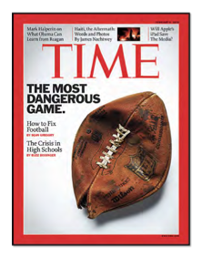 Time Magazine Cover-Footbal dangerous