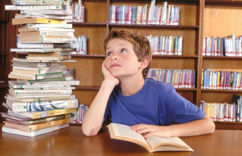 Boy studying